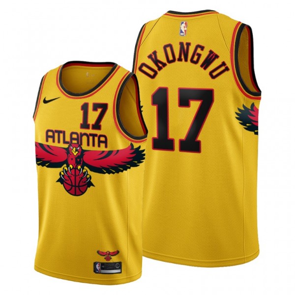 NBA Atlanta Hawks Trikot Onyeka Okongwu 17 Nike 2021-22 City Edition Throwback 90s Swingman - Herren